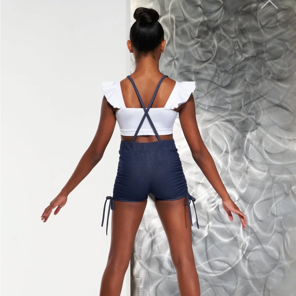 Kellé Costume On The Rise custom purple crop top and navy overalls Size teen/LC - Picture 4 of 11